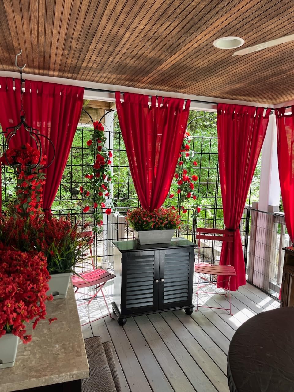 4 Pack 86.2x19.7in Metal Garden Trellis for Climbing Plants, Black Metal Garden Trellis for Vines Plant Rose Vegetable Support, Large Decorative Outdoor Trellis customer photo 2