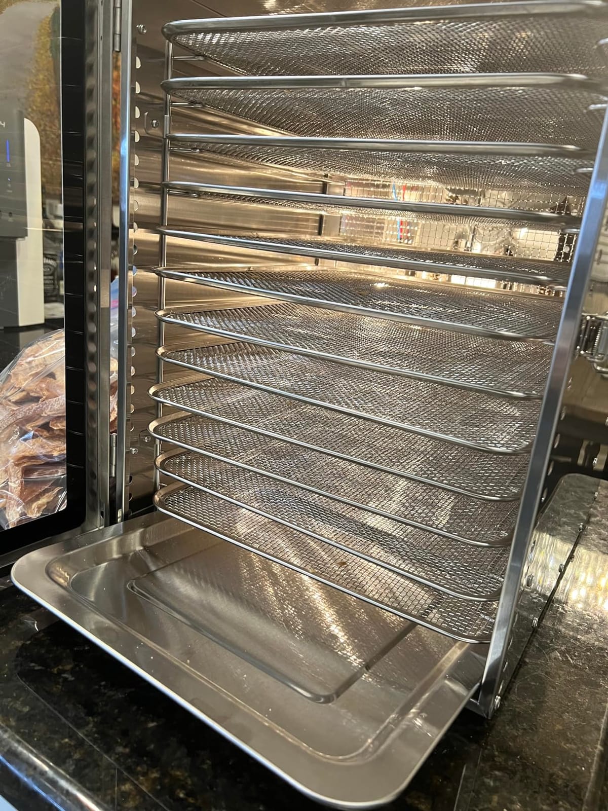 Food-Dehydrator Machine Adjustable Temperature 12 Trays 800W Food Dryer | Stainless Steel Trays, 10.9ft² Meat Dehydrator for Jerky, 190ºF, 24H Timer, Powerful Drying Capacity for Fruits, Yogurt, Herbs customer photo 2