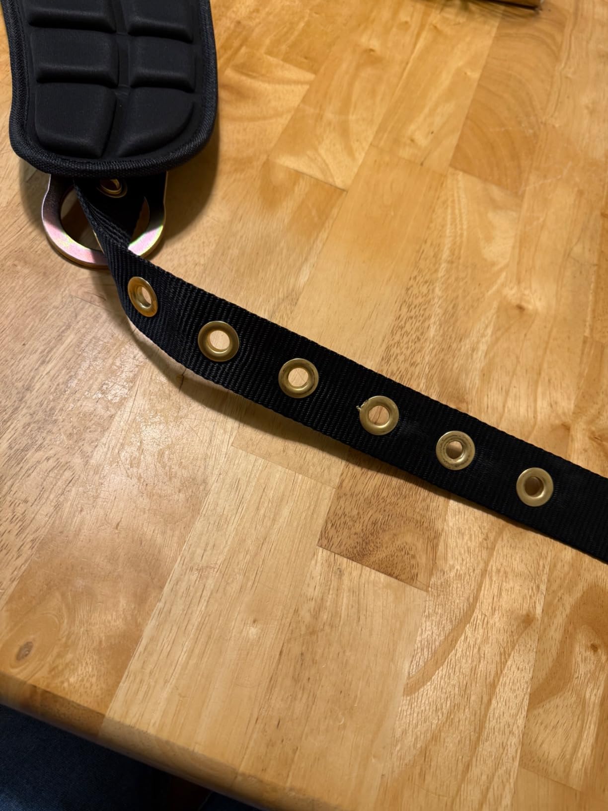 TRSMIMA Safety Harness Climbing Belt - Black Body Fall Protection Men Roof Tree Work Waist-Tongue Buckle Pad D-Ring customer photo 2