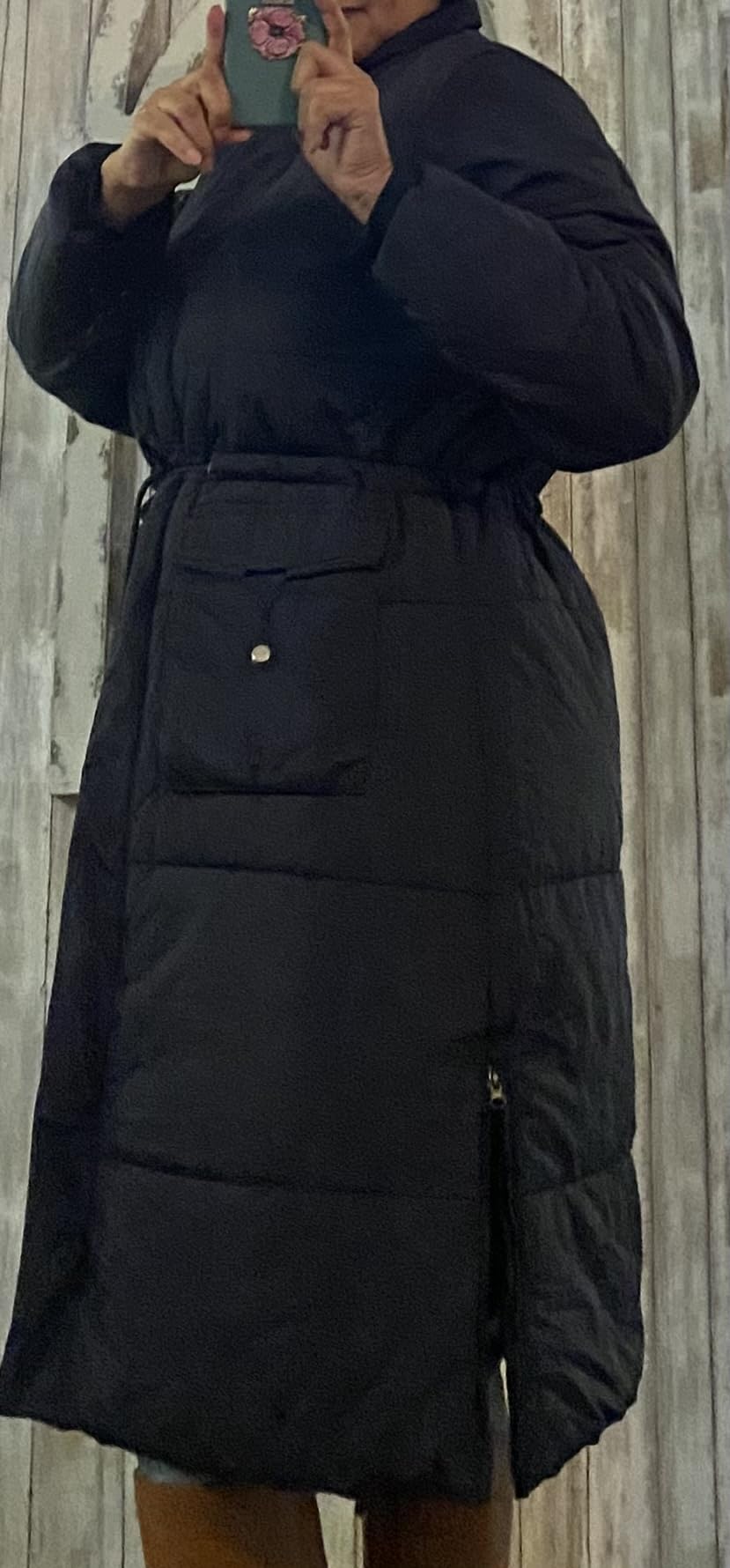 Women's Long Winter Puffer Coat Waterproof Warm Maxi Down Jacket customer photo 2