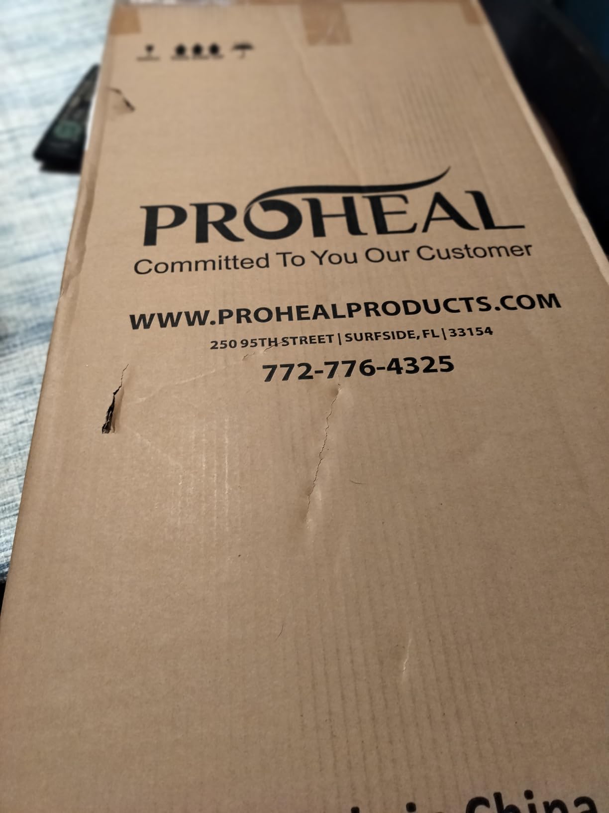 ProHeal Medical Overbed Table with Wheels and Adjustable Height - Gray customer photo 1