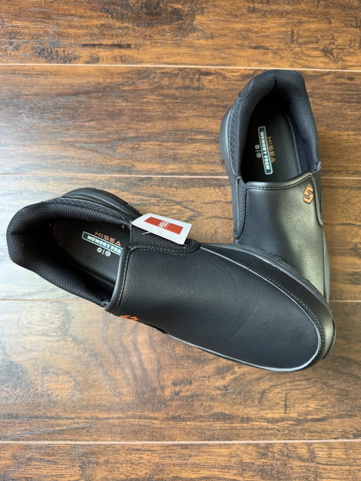 HISEA Non Slip Work Shoes for Men, Slip-On Loafers Chef Kitchen Shoes customer photo 1