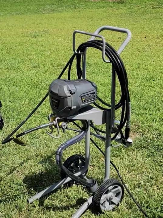 InoKraft MaXpray M3 Cart Airless Paint Sprayer, 3300 PSI 0.33 GPM | Thinning-free latex & acrylic spraying; large projects; includes 2x25 ft hoses, 18