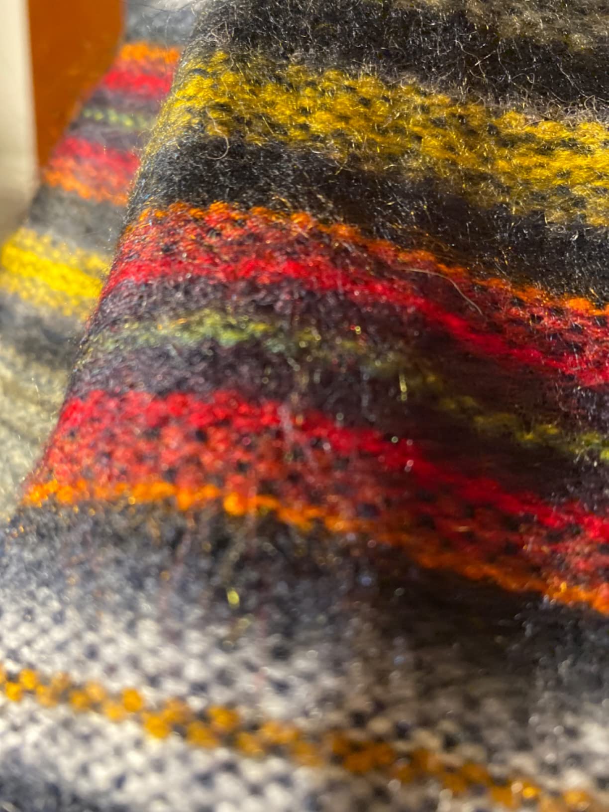 Alpaca Land, Handmade Ecuadorean Alpaca Wool Small Blankets/Throws (Medium Brown Stripe) customer photo 1