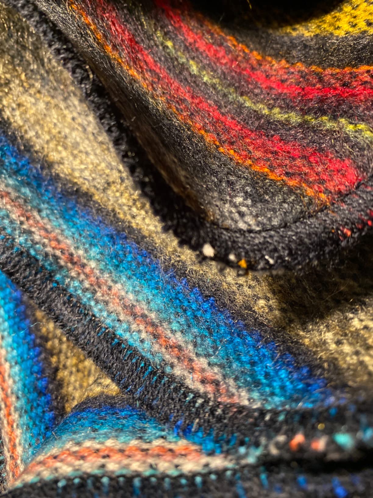 Alpaca Land, Handmade Ecuadorean Alpaca Wool Small Blankets/Throws (Medium Brown Stripe) customer photo 2