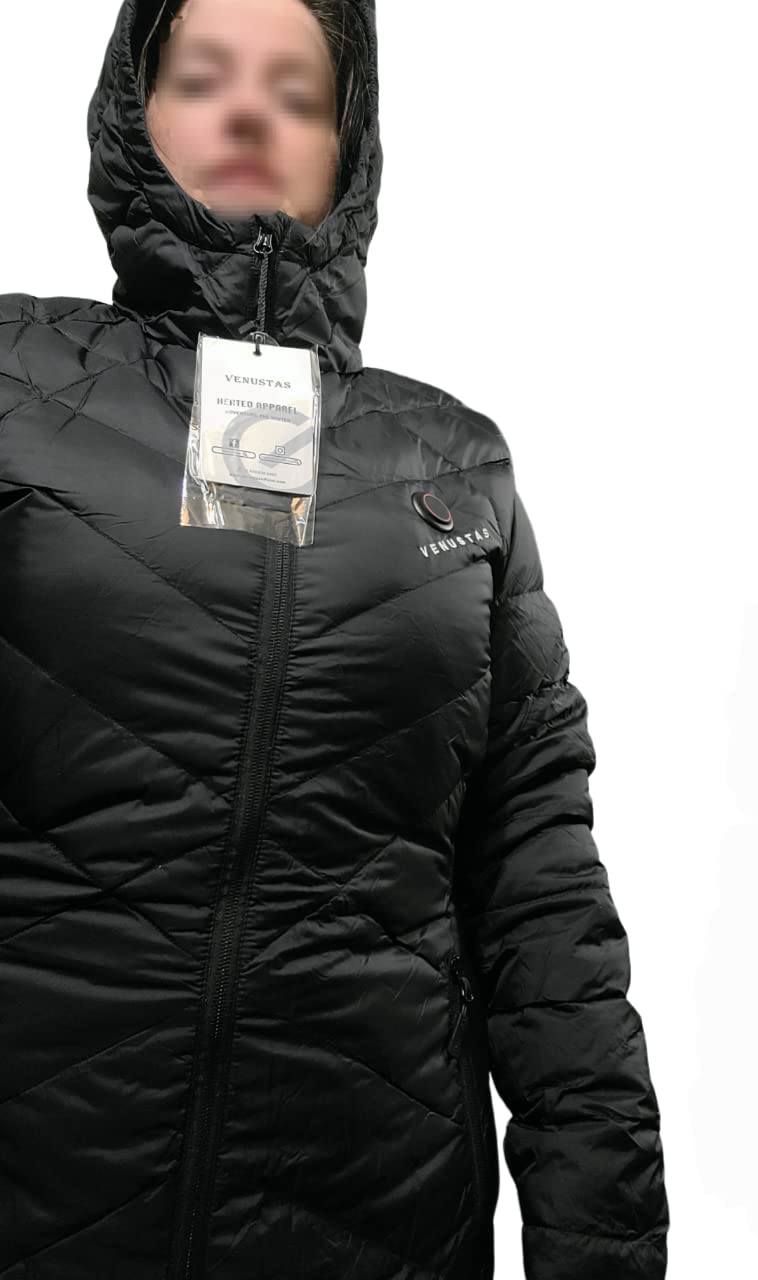 Venustas Women's Long Heated Down Jacket with Battery, Winter Puffer Coat customer photo 1