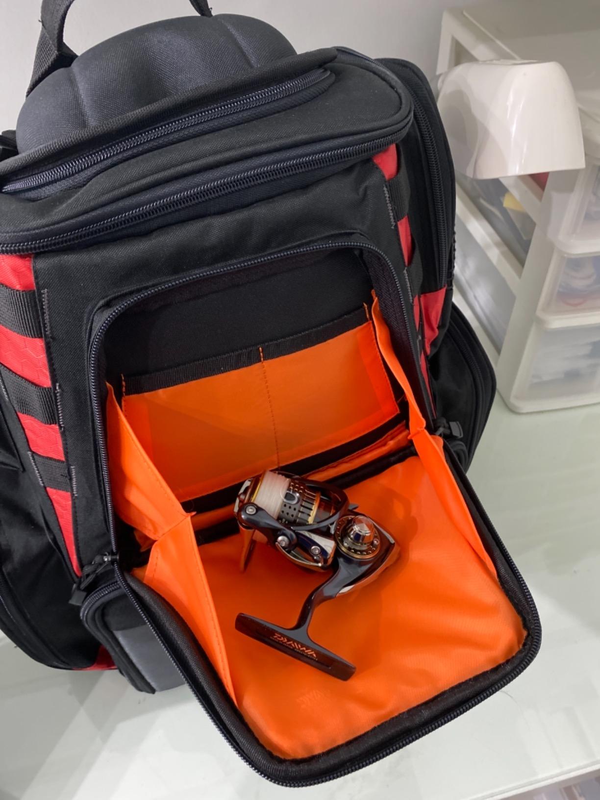 Piscifun Fishing Tackle Backpack with 2 Rod Holders, 4 Boxes & Rain Cover | Multi-pocket storage, fits 3600/3700 trays, bottle holder, padded straps for bank fishing customer photo 1