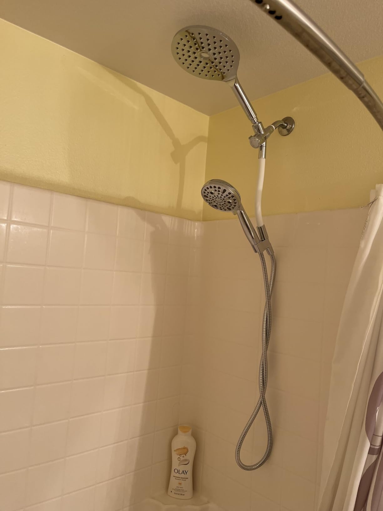 MakeFit Dual Handheld Shower Head Combo, 2-in-1 Rain Shower Heads System 8 Inch Rainfall Shower Head and 10 Modes High Pressure Hand Held Showerhead with Built-in Power Wash customer photo 1