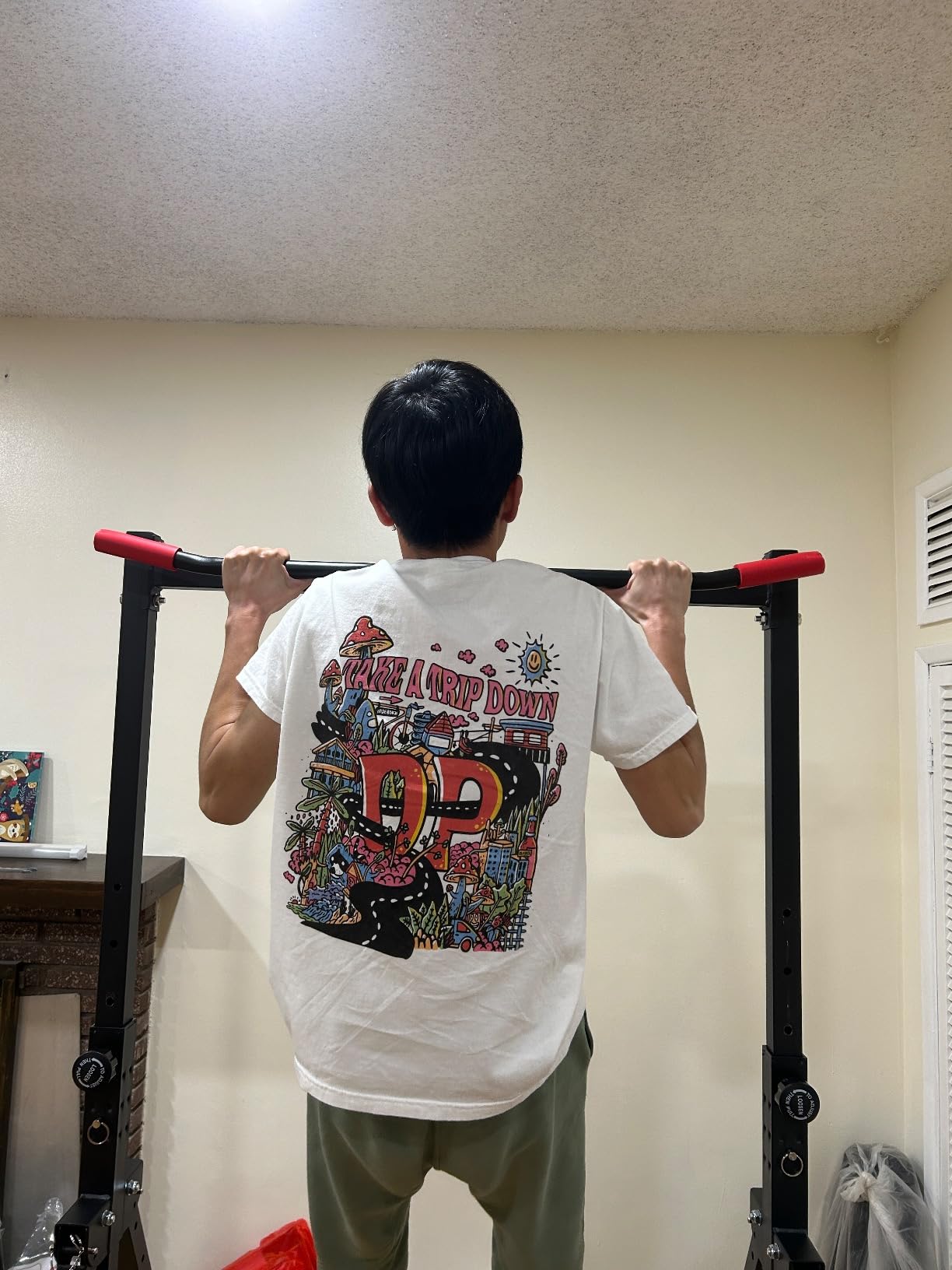 DOBESTS Power Tower Pull Up Bar Free Standing, Foldable Pull Up Station customer photo 2