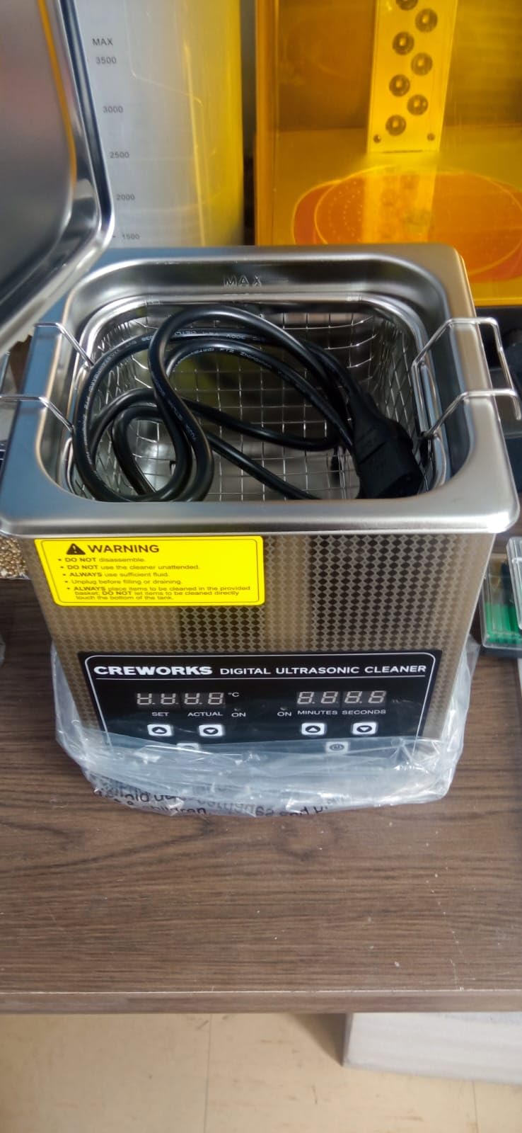CREWORKS 6L Digital Sonic Cleaning Machine - 180W 40kHz Ultrasonic Washer | 180W 1.6 gal Digital Sonic Cleaning Machine with Heater and Timer, Stainless Steel Jewelry Cleaner for Professional Tool customer photo 2