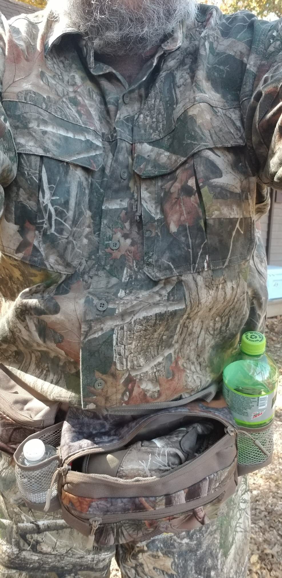North Mountain Gear Camouflage Fanny Pack - Lightweight & Waterproof Hunting Waist Pack For Outdoor, Hiking Camping Accessories (Mossy Oak Bottomland) customer photo 1