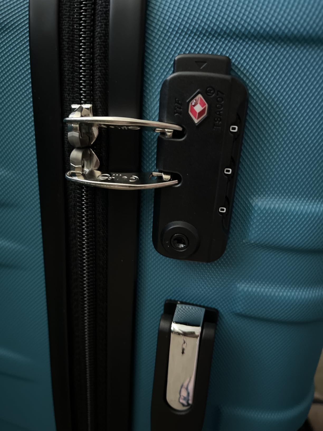 Coolife Hardside ABS Luggage, TSA Lock, Spinner Wheels, 28in Checked | ABS hardshell, scratch-resistant, 360° silent spinner wheels, YKK zippers, TSA lock, aluminum handle, 15% expandable customer photo 2