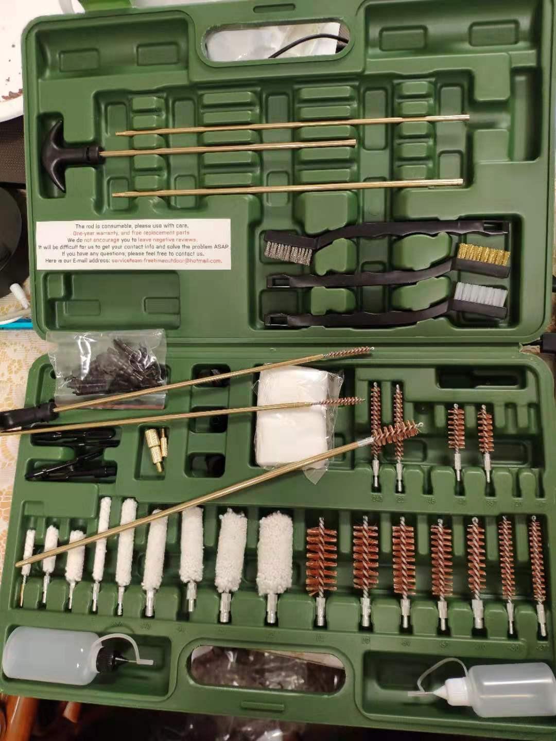 GLORYFIRE Elite Universal Gun Cleaning Kit with All-Brass Brushes and Jags | CLP Options, Reinforced & Lengthened Rods, Cotton Mops, Steel Wire, High-End Double-Head Brushes, all Caliber customer photo 1