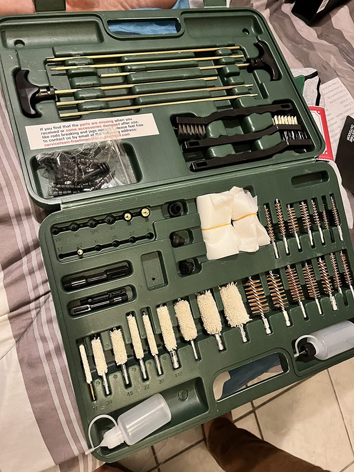 GLORYFIRE Elite Universal Gun Cleaning Kit with All-Brass Brushes and Jags | CLP Options, Reinforced & Lengthened Rods, Cotton Mops, Steel Wire, High-End Double-Head Brushes, all Caliber customer photo 2