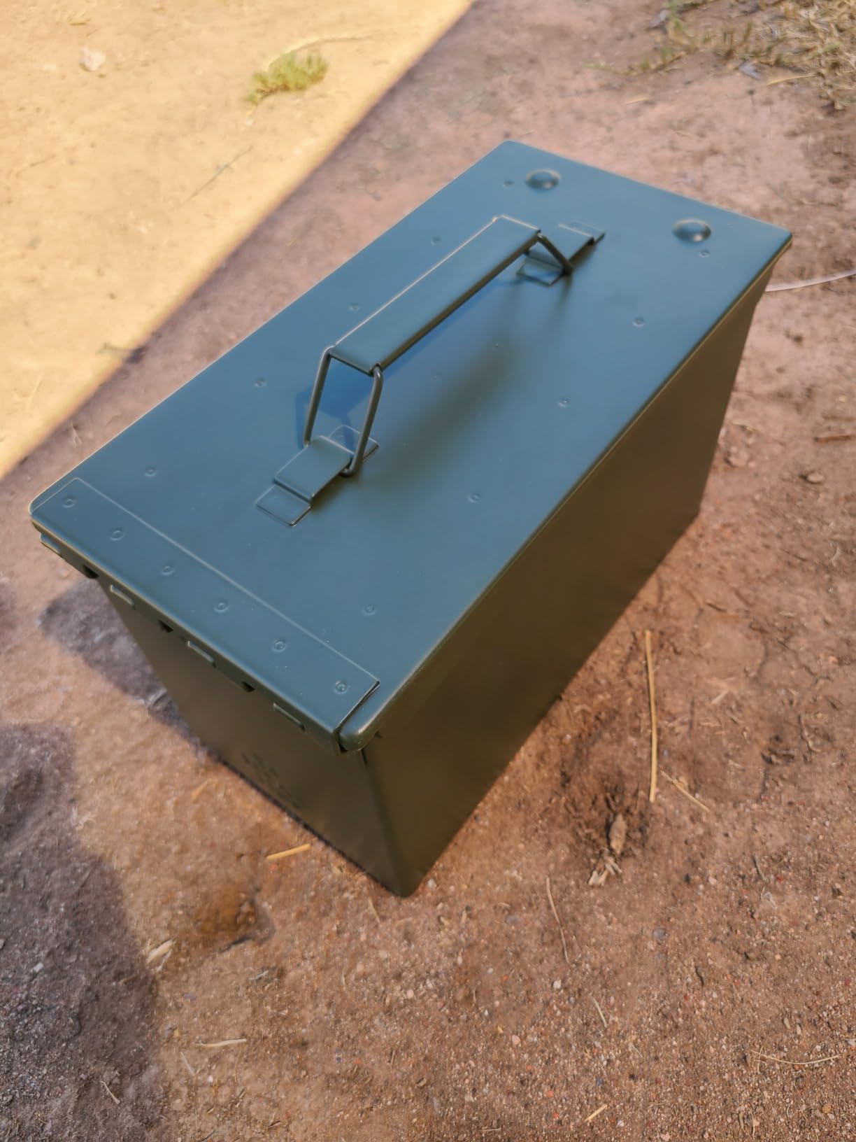 50 Cal Ammo Can M2A1 - Steel Ammo Boxes for Storage, Air Tight & Waterproof Metal Box for Ammunition Rounds or Underground Storage Container, Military Spec Certified Utility Dry Ammo Box + Sealed Lid customer photo 2