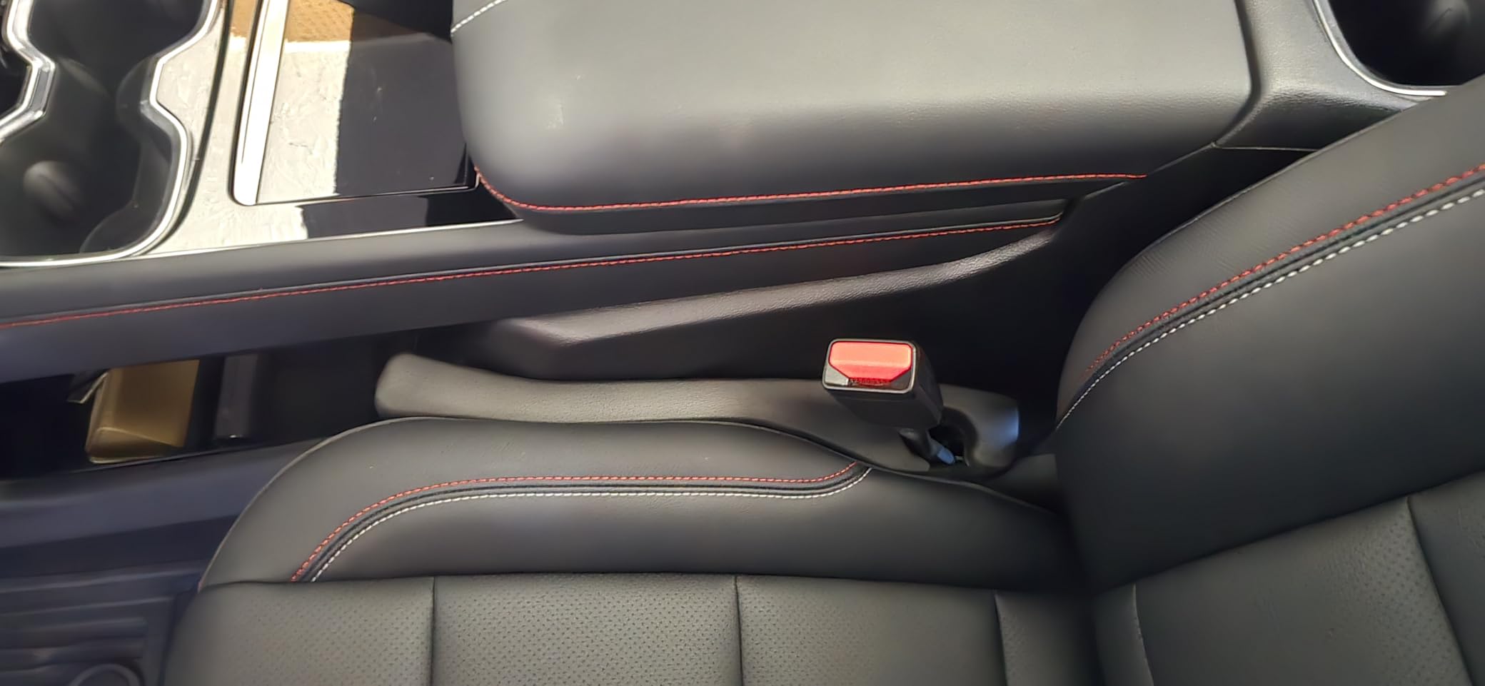Hiseanllo Car Seat Gap Filler 2 Pack, Universal Fit PU Leather Car Seat Gap Plug to Fill The Gap Between Seat and Console, Car Seat Crevice Blocker Stop Things from Dropping customer photo 1
