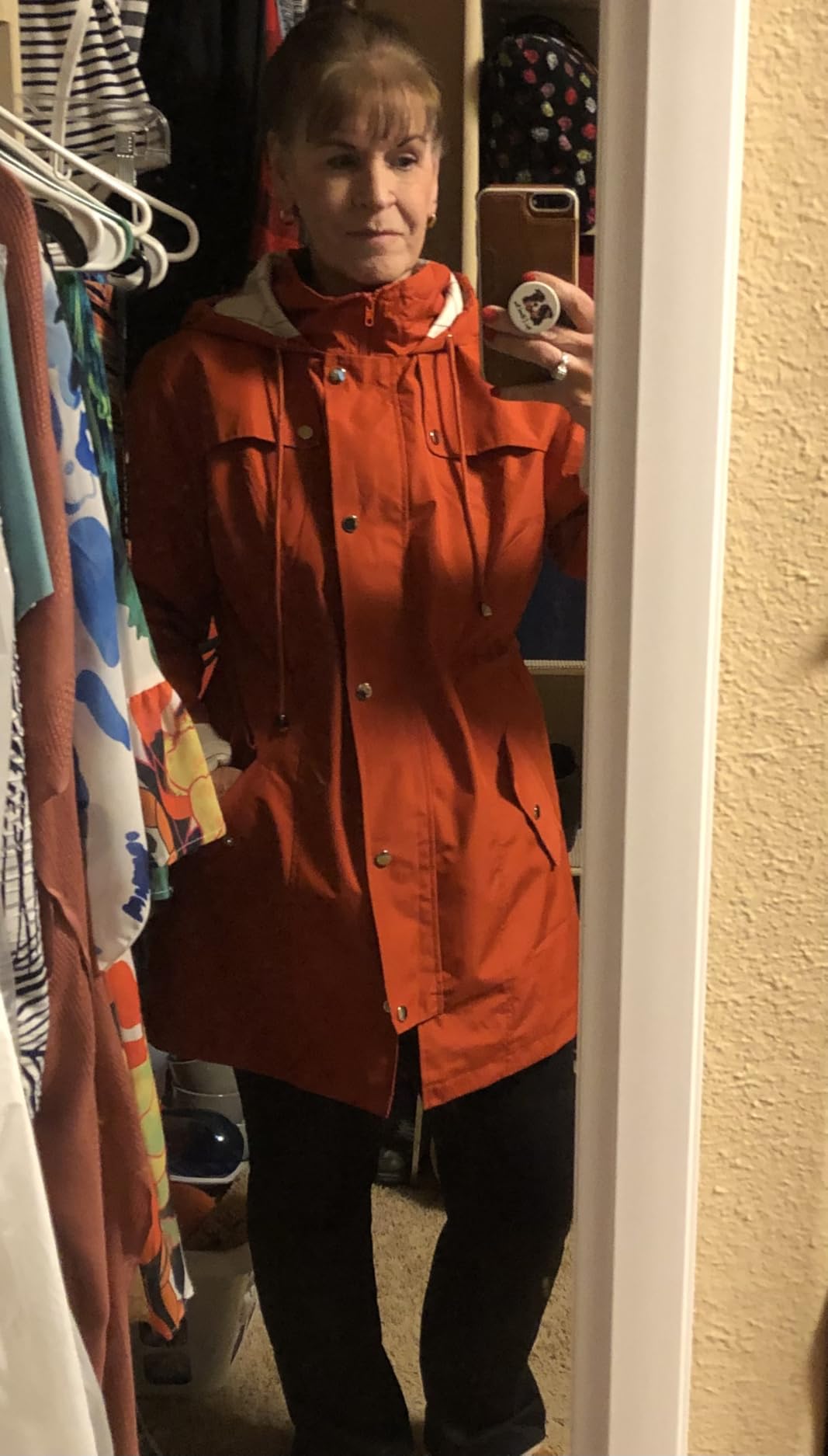 LOMON Women Waterproof Outdoor Hiking Raincoat Women Lined Rain Jacket Lightweight Hooded Jackets Trench Coats customer photo 2