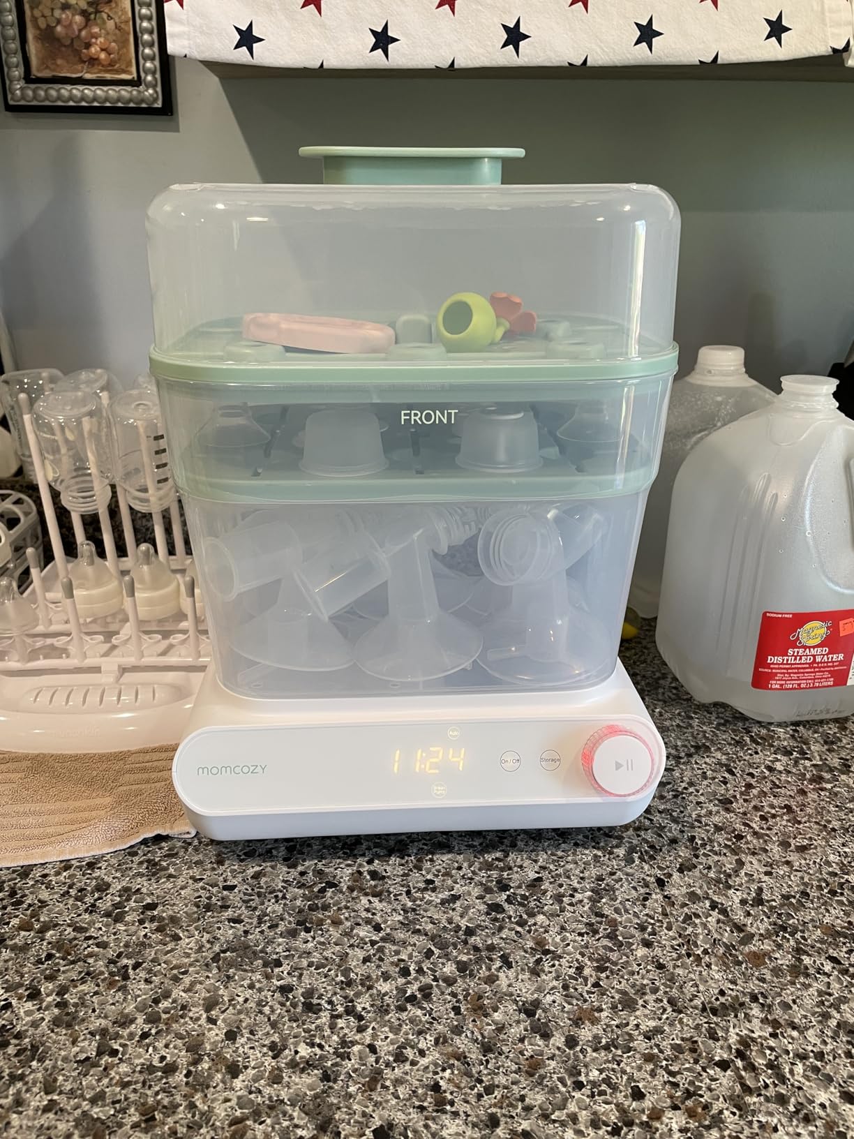 Momcozy 3-Layers Large Capacity Bottle Sterilizer and Dryer, Pump Part Mode customer photo 1