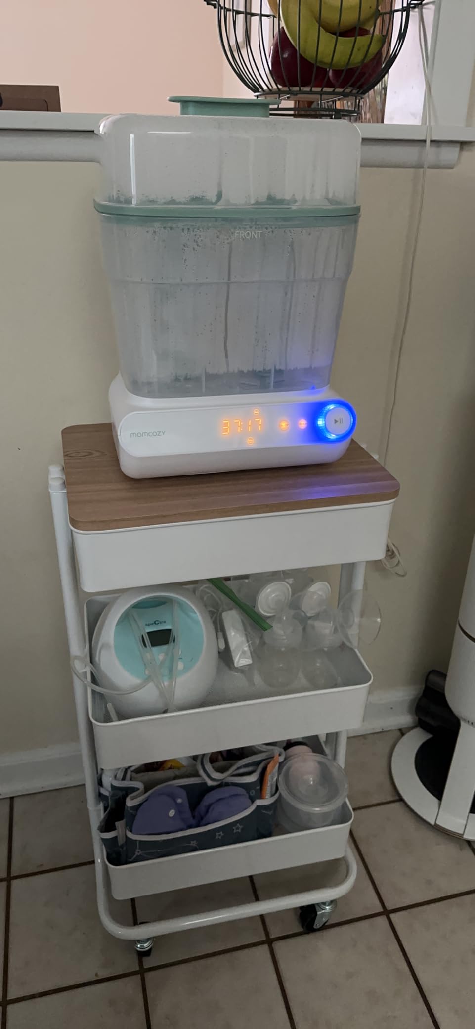 Momcozy 3-Layers Large Capacity Bottle Sterilizer and Dryer, Pump Part Mode customer photo 2