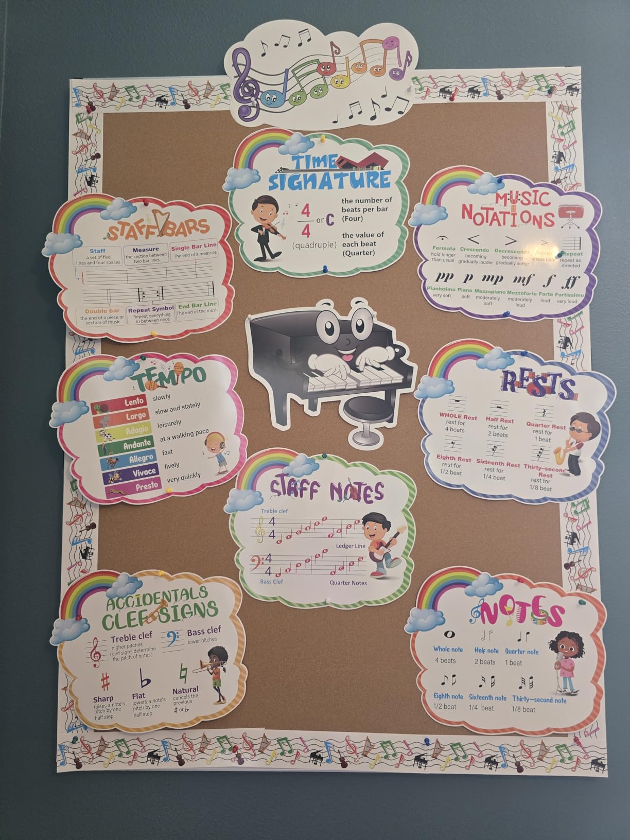 Cork Board Bulletin Board 36 x 48, Silver Aluminium Framed 4x3 Corkboard, Foldable Office Board for Wall, Large Wall Mounted Notice Pin Board with 36 Push Pins for School, Home & Office customer photo 2