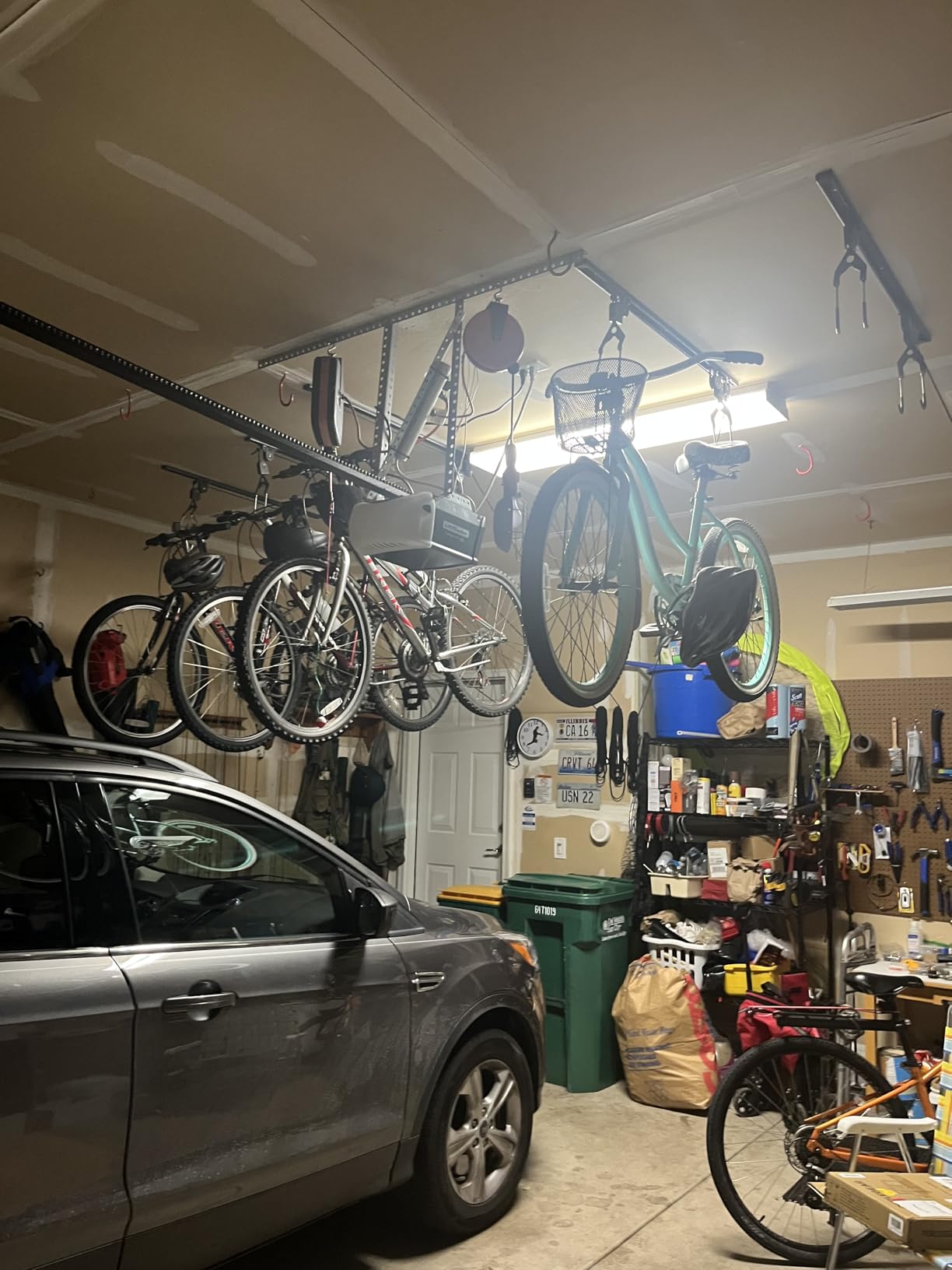 Bike Hoist- Heavy Duty for Space Saving - Road, Commuter & Mountain Bikes, Holds Kayaks & Ladders - No-Hassle Installation for Quick & Easy Access customer photo 1