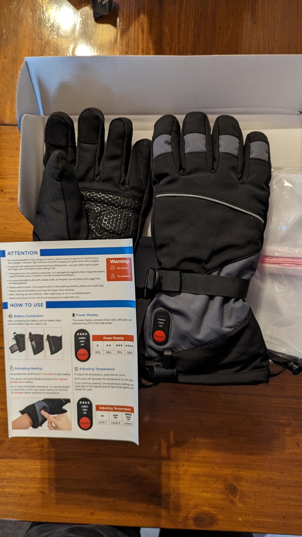Rechargeable Heated Gloves for Men Women,7.4V Fast Heating Glove Liners, Hand Warmers Arthritis Heater Cold Winter Gloves, Snowmobile Camping Cycling Skiing Hiking Working customer photo 2