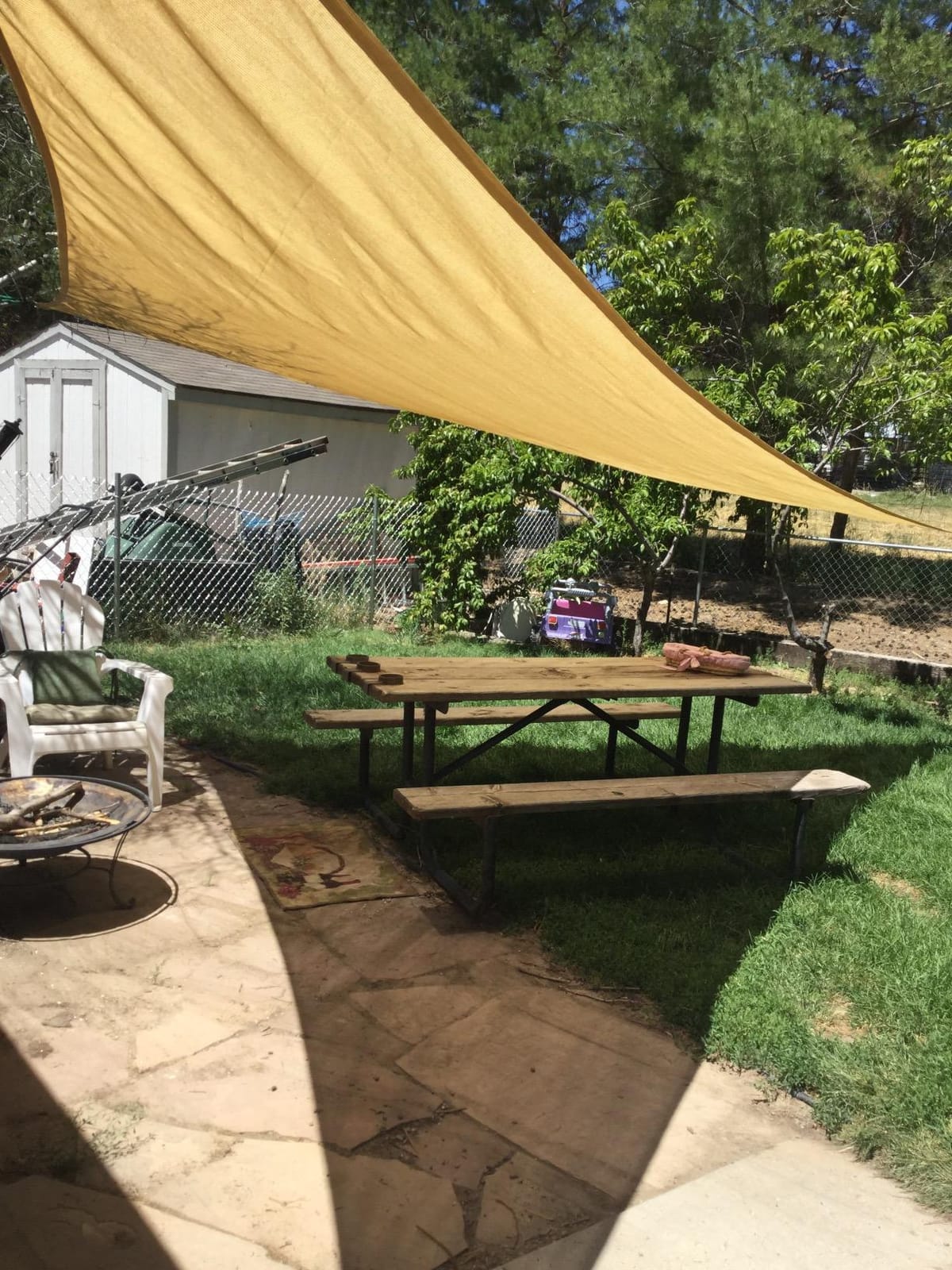 Cool Area Sun Shade Sail for Patio Backyard, Triangle 10x10x14ft, Dark Grey | 95% UV Protection. 85%-90% Shading Rate. Permeable Shade Fabric. Customizable Sizes. Included Ropes. customer photo 2
