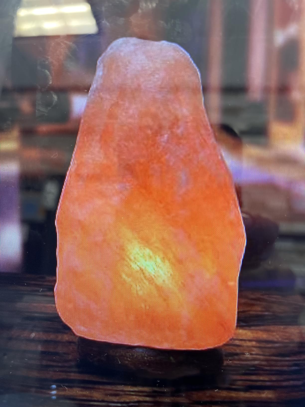 POHS 10–12 Inch Tall, 11–15 lbs Extra Large Himalayan Pink Salt Lamp | 100% Authentic Natural Hand-Carved Crystal Rock Salt Lamp with Wooden Base, Dimmable Cord & Bulb Replacement Included customer photo 2