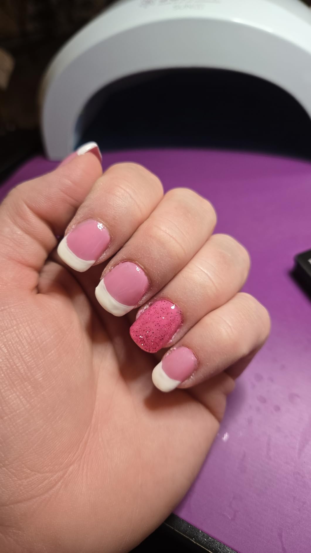SUNUV UV Light for Gel Nails, Professional UV LED Nail Lamp SUNONE Pink customer photo 2