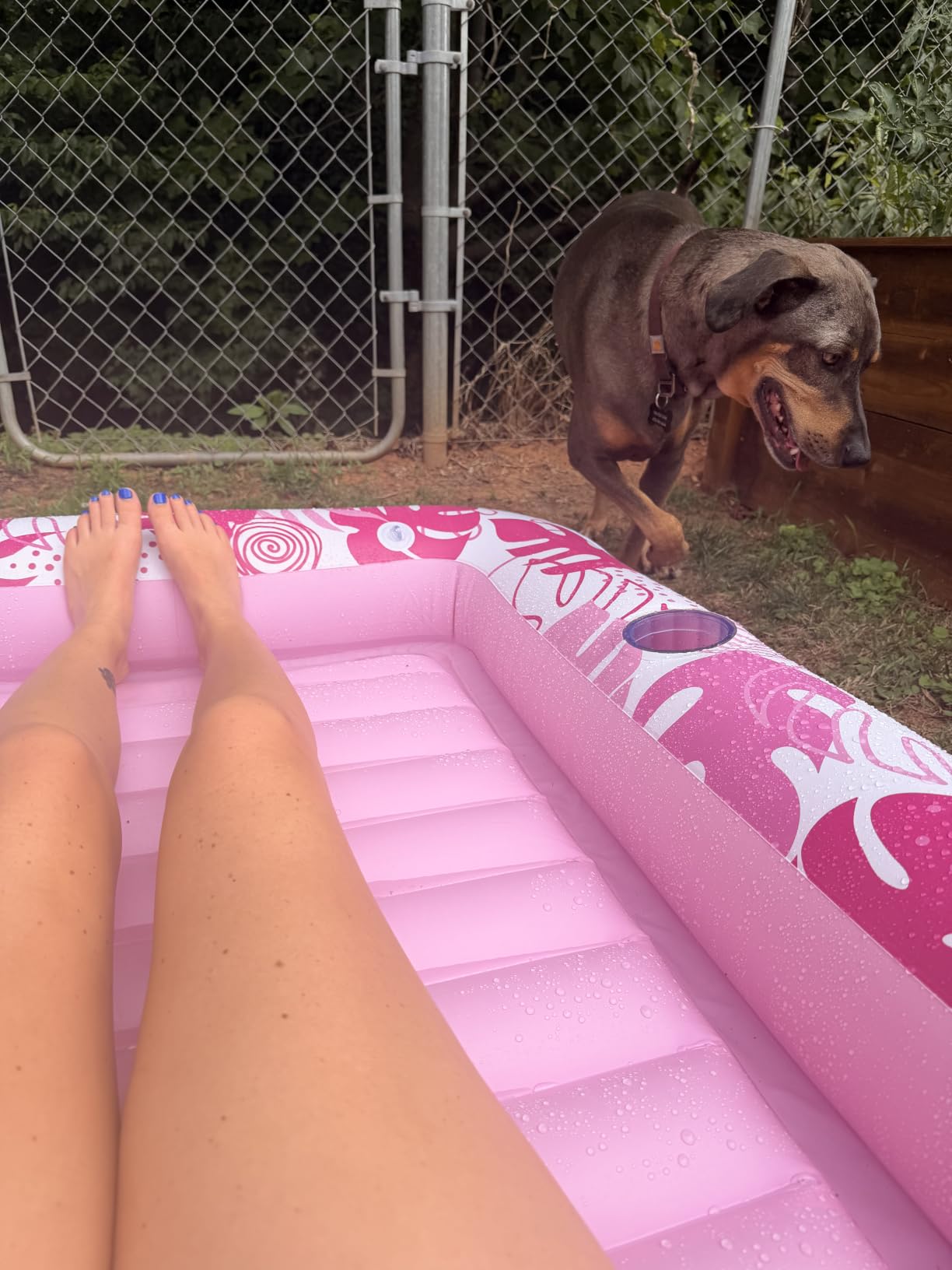 SLOOSH Inflatable Tanning Pool Lounger Float, 85