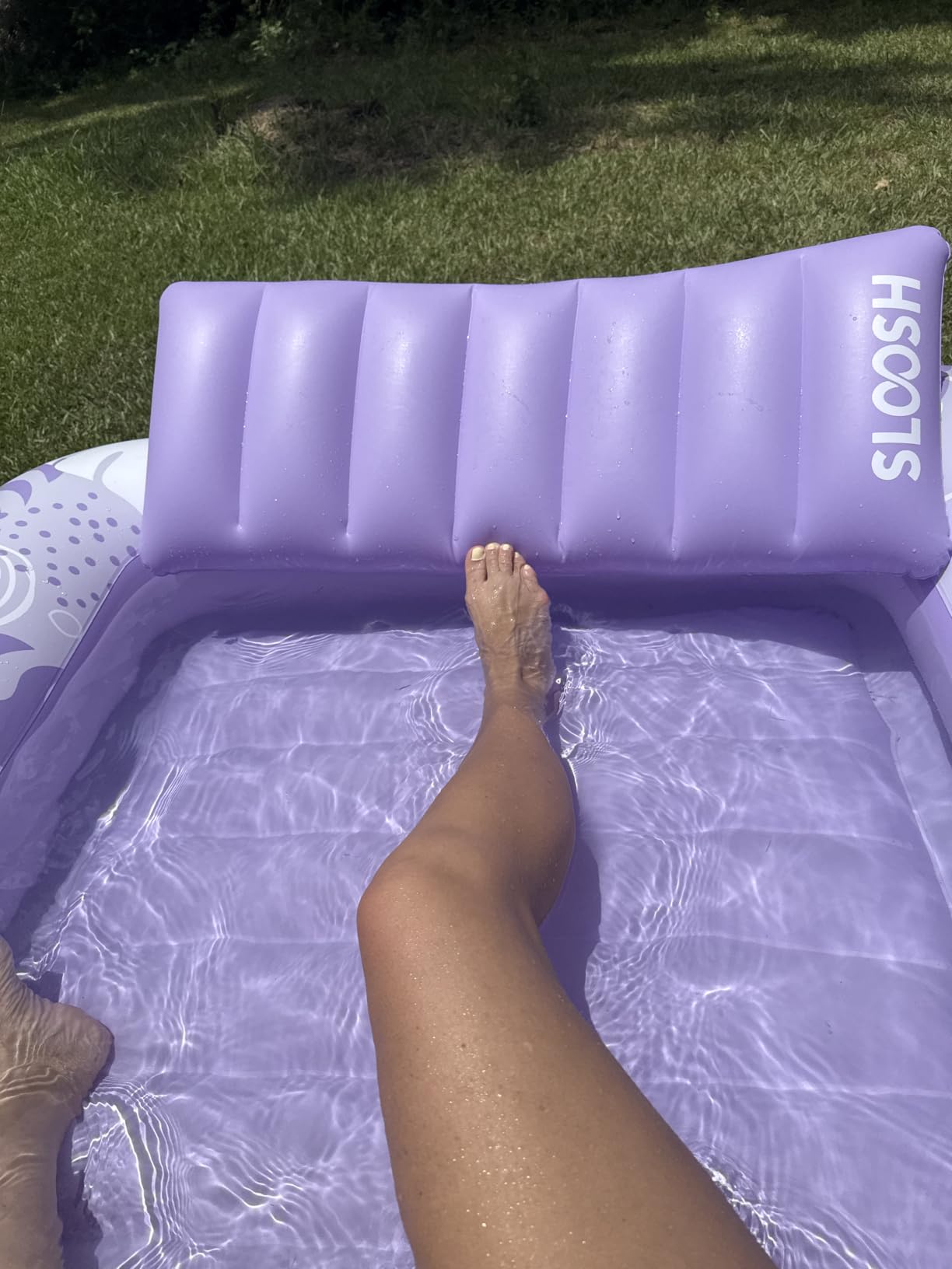 SLOOSH Inflatable Tanning Pool Lounger Float, 85