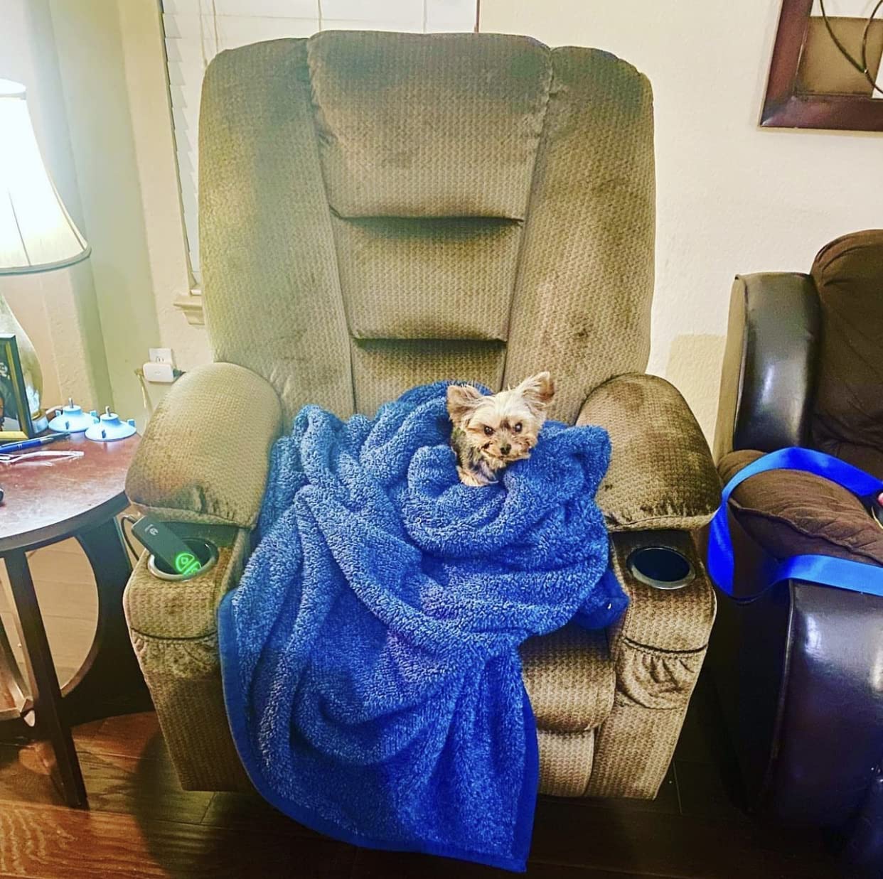 MCombo Oversized Power Lift Recliner Chair Sofa with Massage and Heat for Elderly People Petite, USB Ports, Side Pockets, Fabric R7561 (Beige, Small-Oversize) customer photo 2