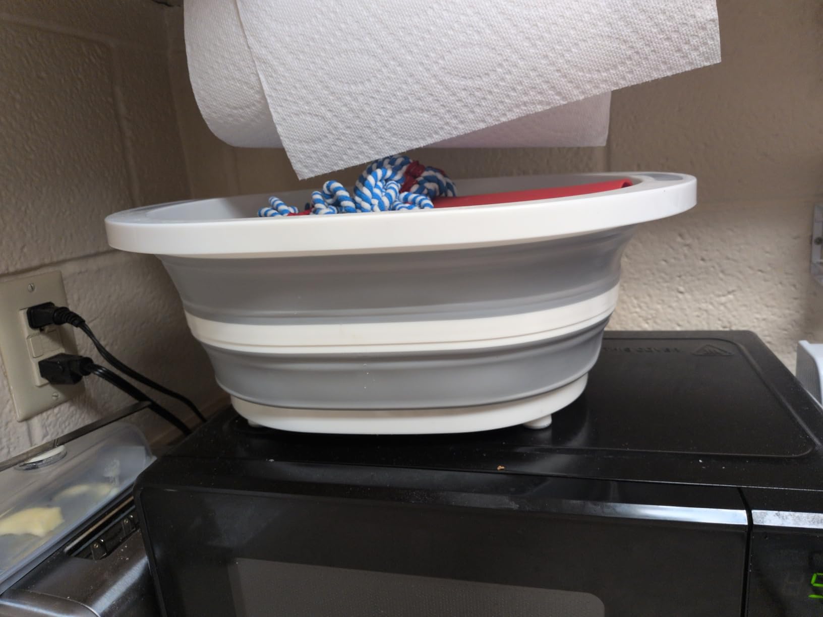 Collapsible Wash Basin, 7.5L Dish Tub Sink Basin Folding Dish Pans for Kitchen Sink, 2-in-1 Dishpan + Cutting Board, Portable Sink Dish Basin for Camping BBQ Prep Tub Washing Bin Bucket for Cleaning customer photo 1