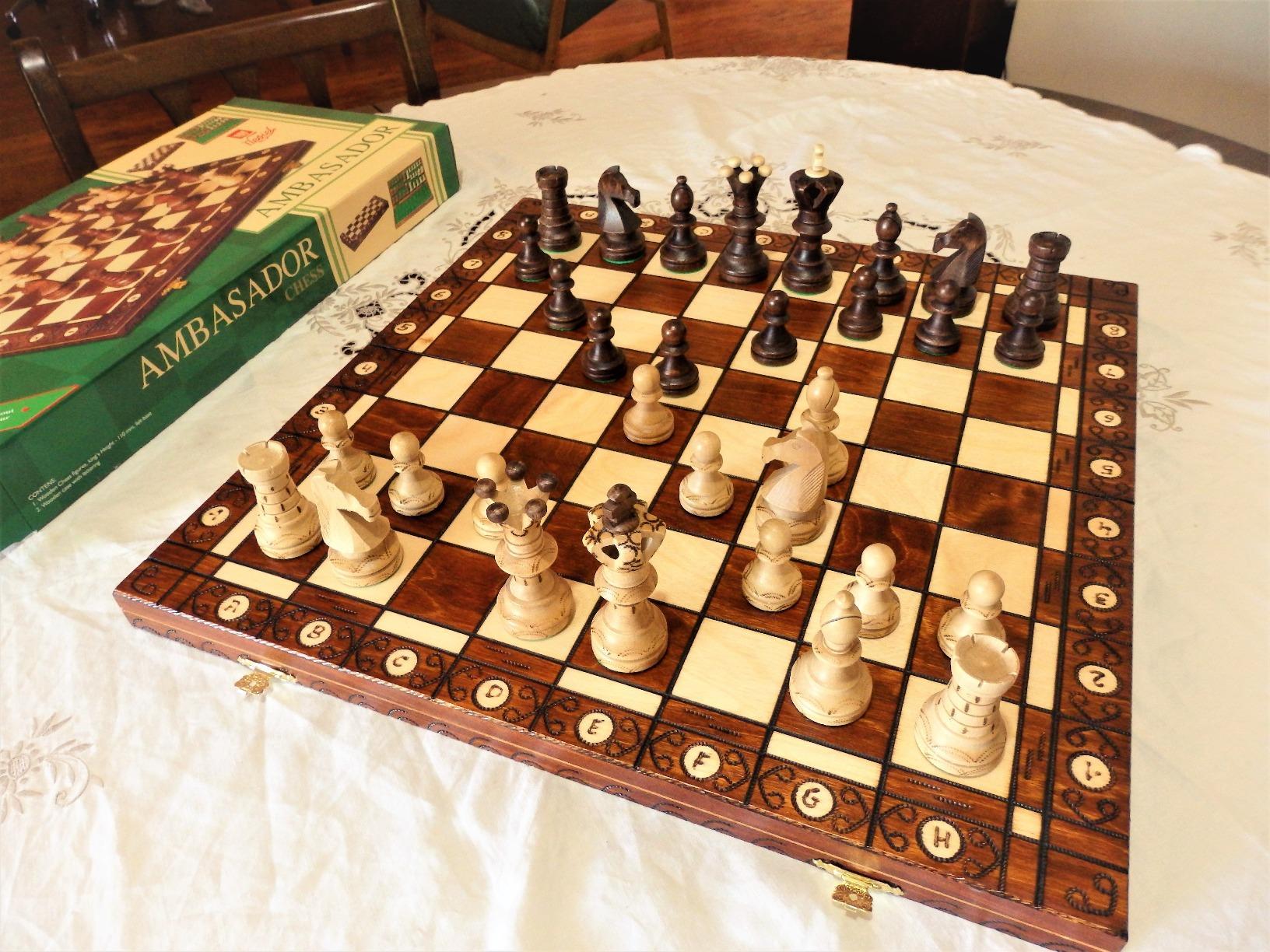 Imperator 21-Inch Luxury Wooden Chess Set for Adults and Kids - Handcrafted from Premium Beech and Birch Wood - Unique Folding Design with Chess Piece Storage, Brown customer photo 1