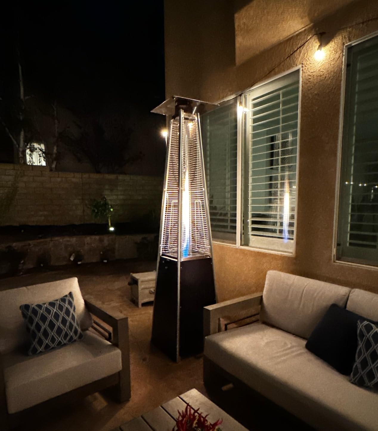 FOOWIN Patio Heater 48,000 BTU Outdoor Propane Heater with Wheels customer photo 1