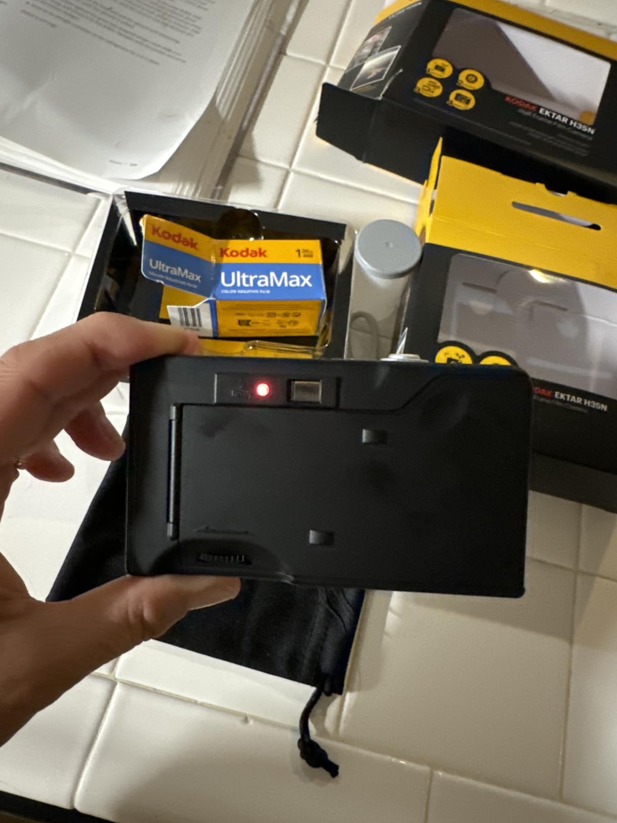 Kodak EKTAR H35N Half Frame Film Camera Bundle with Kodak Ultramax 400/24EXP 35mm Roll Film (Striped Black) customer photo 2