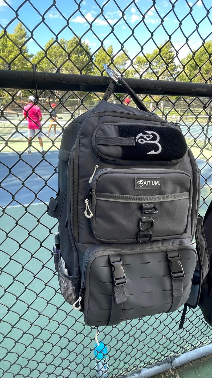 Baitium Fishing Backpack, Tackle Bag With Rod Holders, 40L Capacity With Cooler, Rain Cover, Insulated Pocket, 4 Tackle Trays Included- (Green) customer photo 1