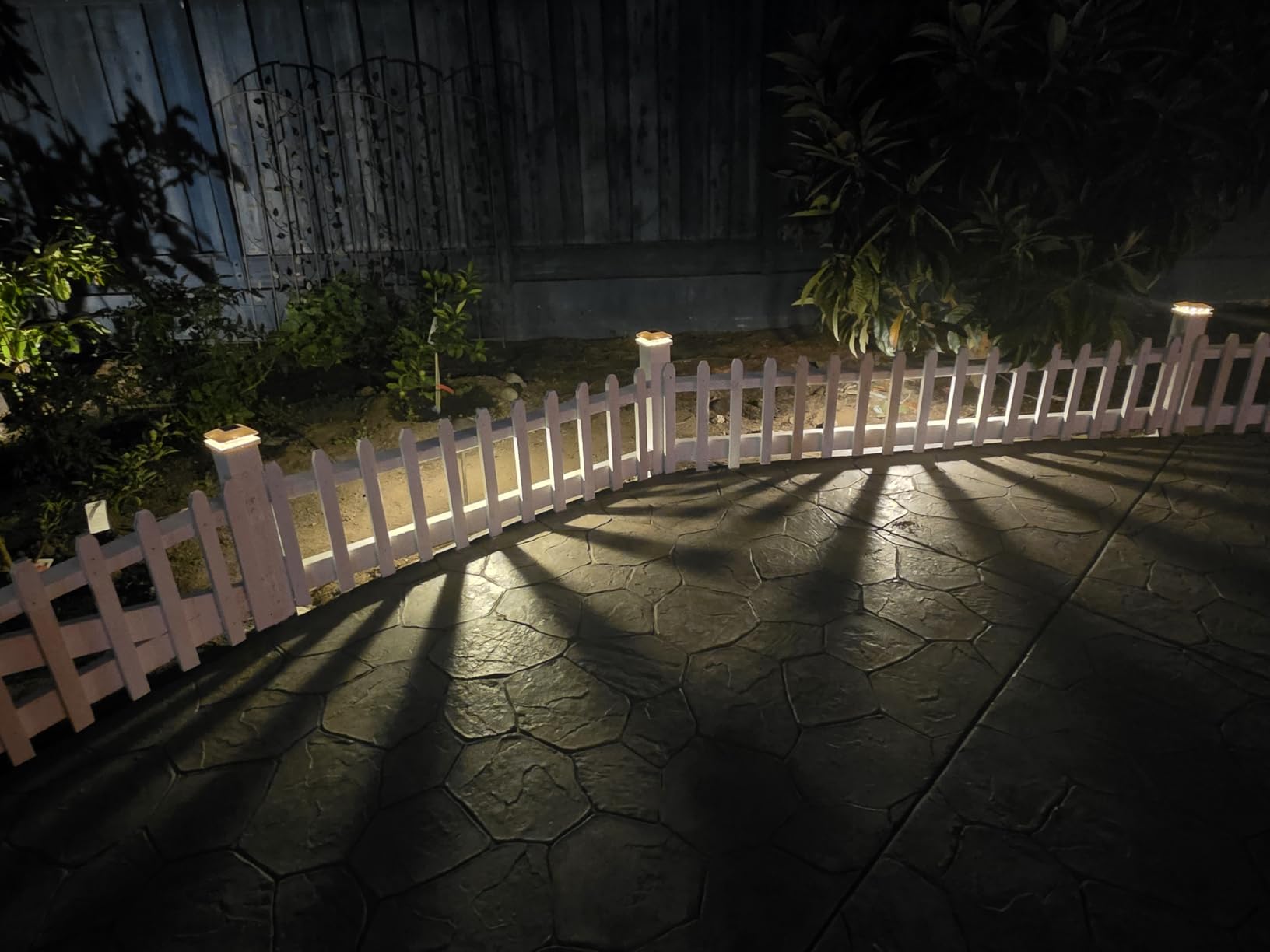 VOLISUN 4x4 Solar Post Cap Lights, 12 Pack Black Waterproof Fence Lights | Waterproof solar lights fit wooden & vinyl 4x4 posts, warm white illumination for garden, patio and porch outdoor decor customer photo 2