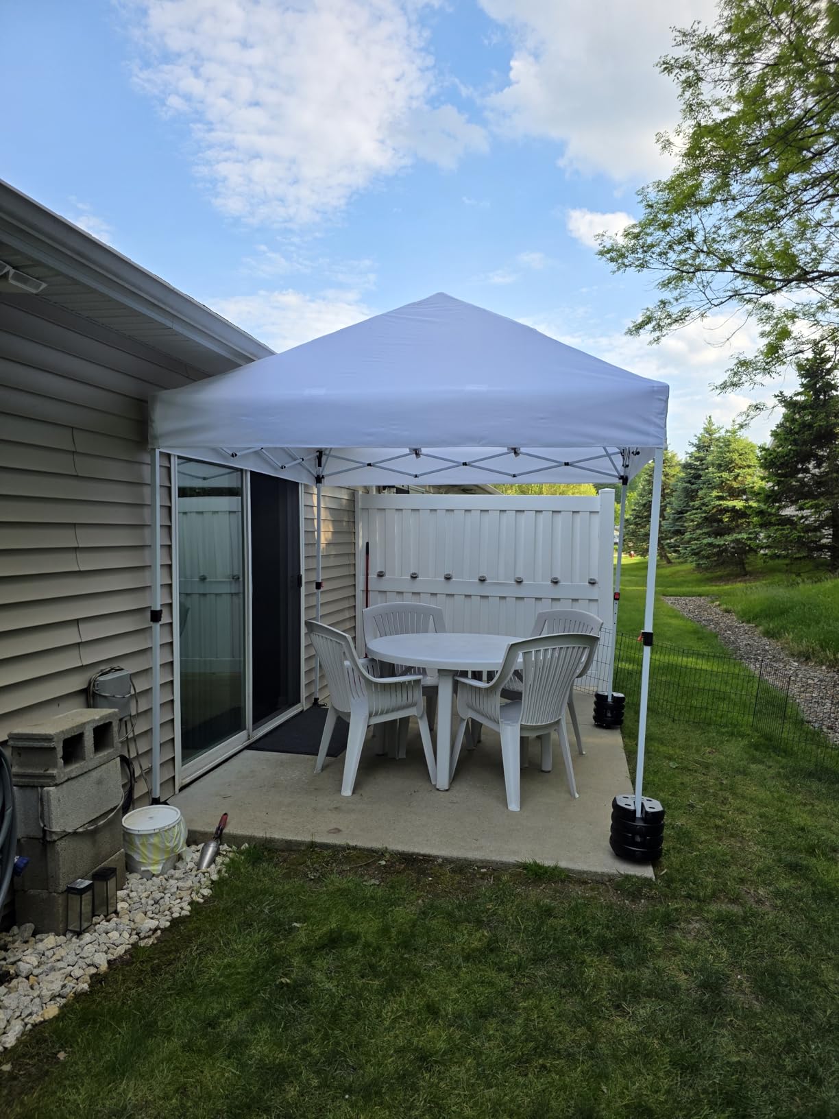 CROWN SHADES Commercial 10x10 Pop Up Canopy, Canopy Tent, White | CENTERLOK 8-Strand, STO-N-Go Bag, 400D Strength Oxford Fabric, Height Adjustment, Trade Shows, Events, Tailgates & Commercial Use customer photo 2
