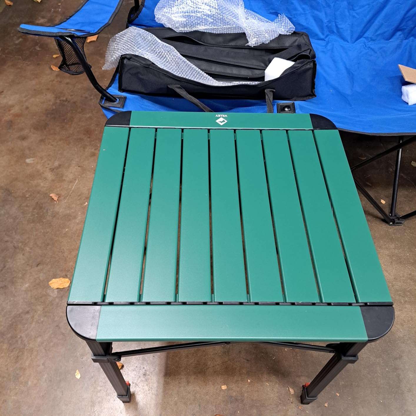 VILLEY Folding Camping Square Table, Portable Aluminum Table, Small | Lightweight & Portable, Adjustable Square Table with Carry Bag for Camping, Picnic, BBQ, Backyard & Outdoor Use customer photo 1