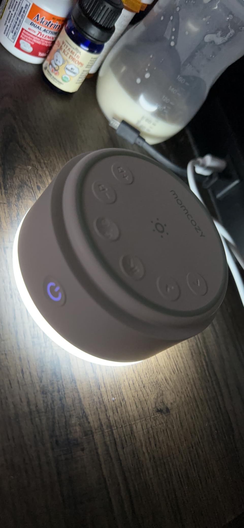 Momcozy Sound Machine for Baby | Portable White Noise Sound Machine for Sleep Rechargeable | 20 Sleep Sounds White Noise Machine with Nursery Night Light | Travel Sleep Sound Machine Battery Based customer photo 1
