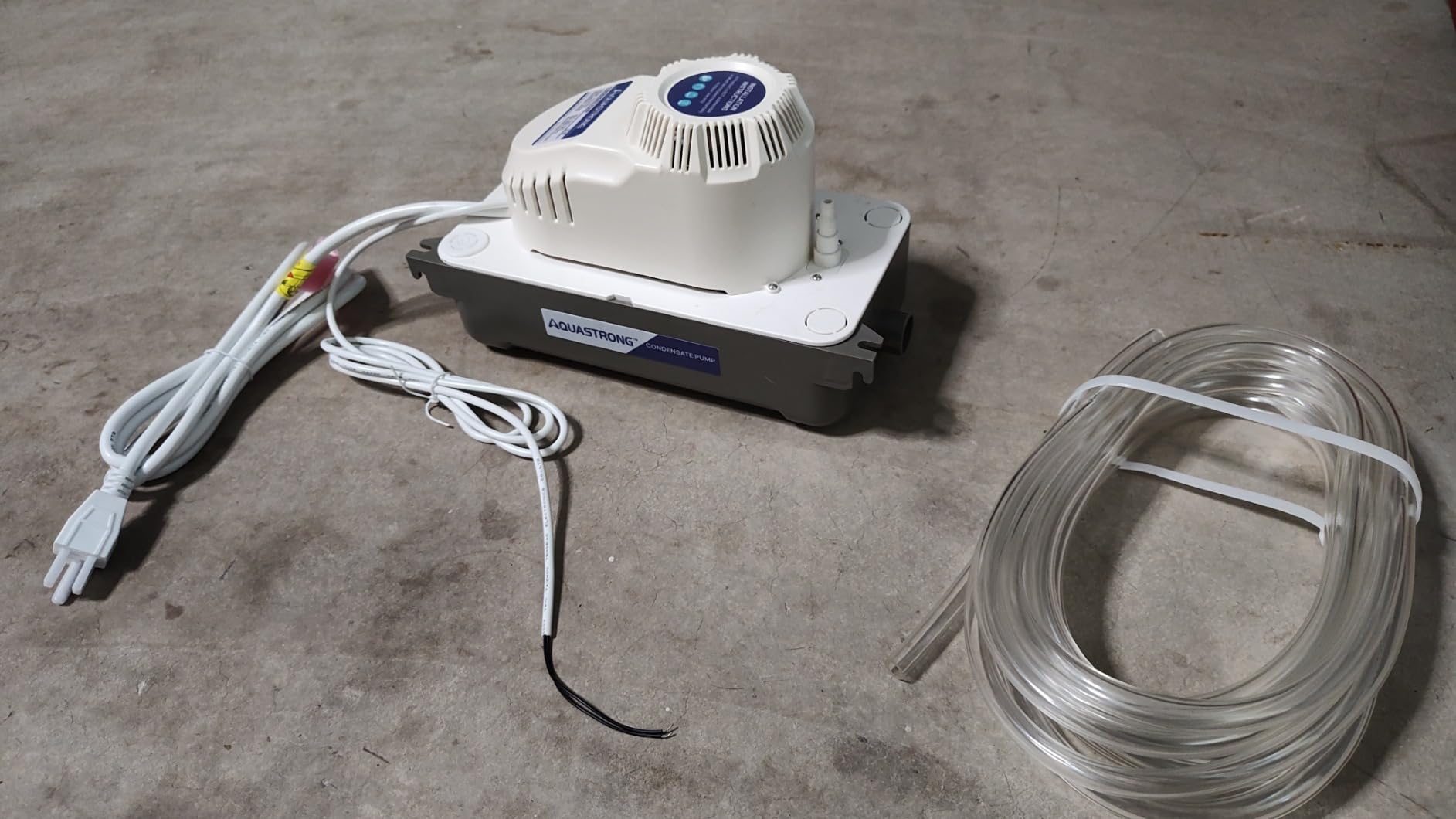 Aquastrong 115V 70GPH HVAC Condensate Pump, AC Condensate Remove Pump with Automatic Safety Switch & & 19.7ft Tubing for Air Conditioner, Furnace, Dehumidifier,Ice Maker,3.3' Power Cord, Gray customer photo 1