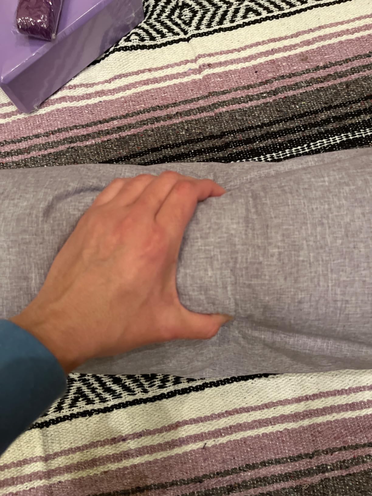 4 Pcs Yoga Bolster Pillow Blocks with Strap Set customer photo 2