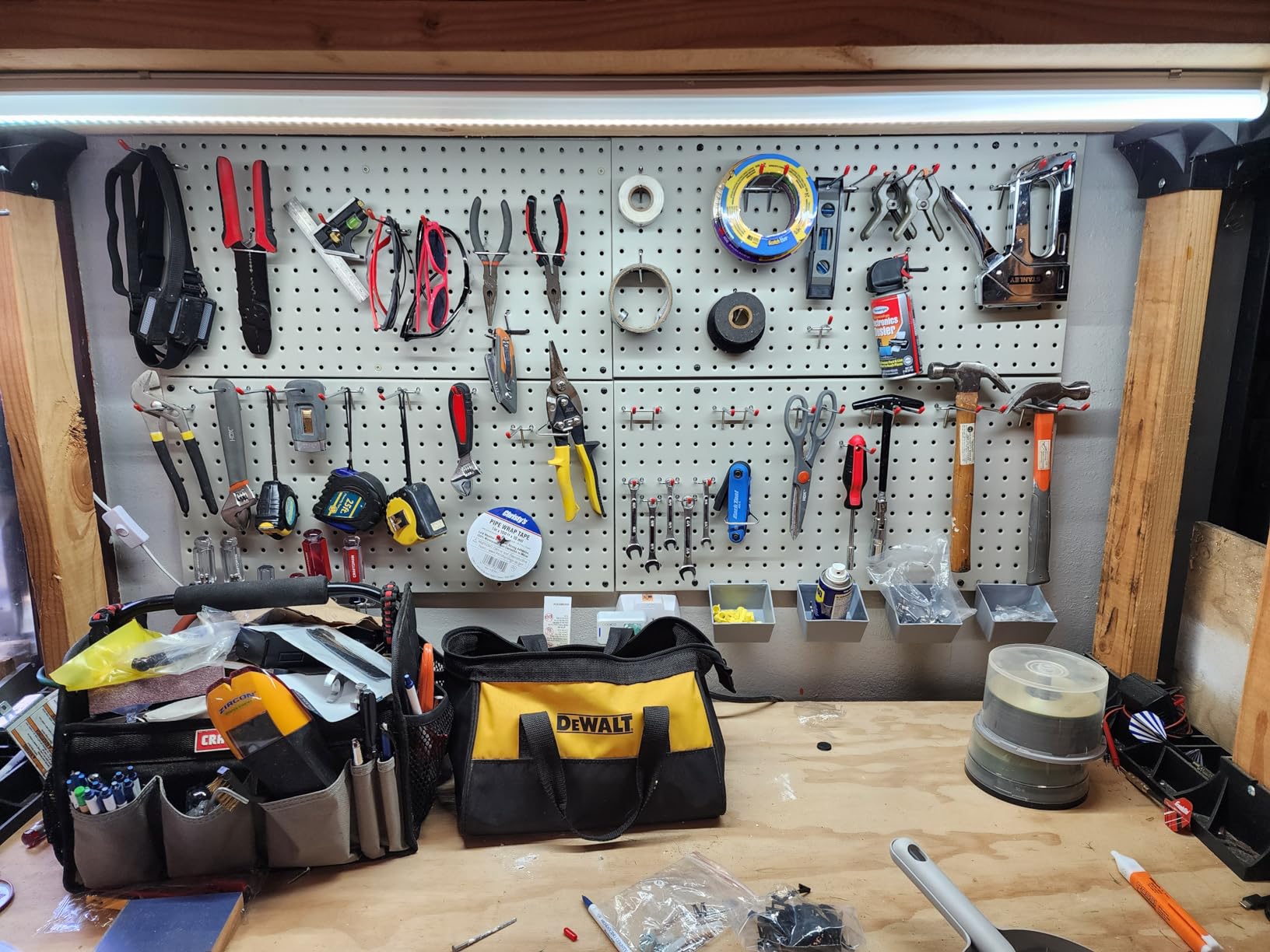 Pegboard Smith 48x24 inch Black Metal Pegboard Kit for Wall Organization with Hooks, Garage Storage Bins, and Utility Tool Board, Efficient Tool Organizer Peg Board customer photo 2