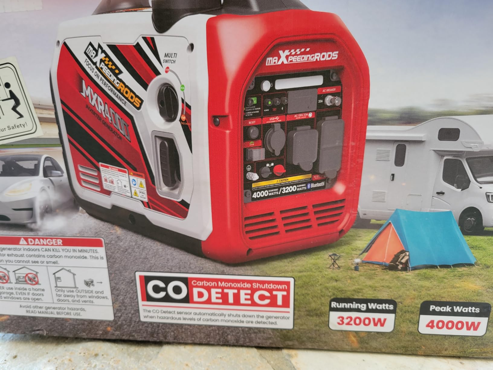maXpeedingrods 4000 Watt Inverter Generator, Bluetooth® App Data Monitor customer photo 1