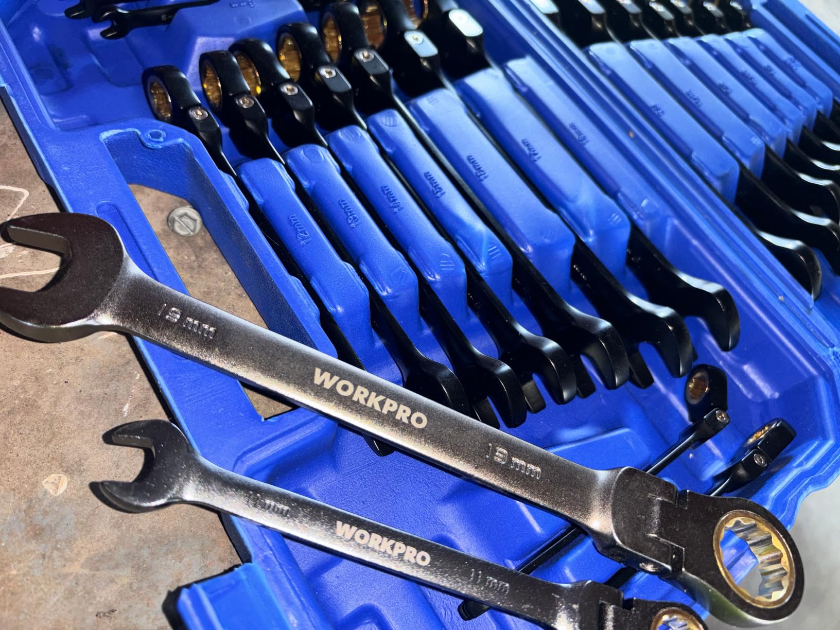 WORKPRO 22-piece Ratcheting Wrench Set with 180° Flex Head, Anti-Slip customer photo 2