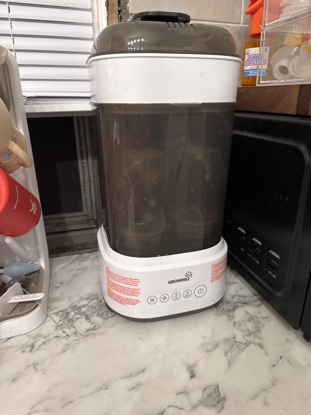 Bottle Sterilizer and Dryer, Compact Electric Steam Baby Bottle Sterilizer (Esterilizador de Biberones), Bottle Sanitizer for Baby Bottles, Pacifiers, Pump Parts Blue customer photo 2