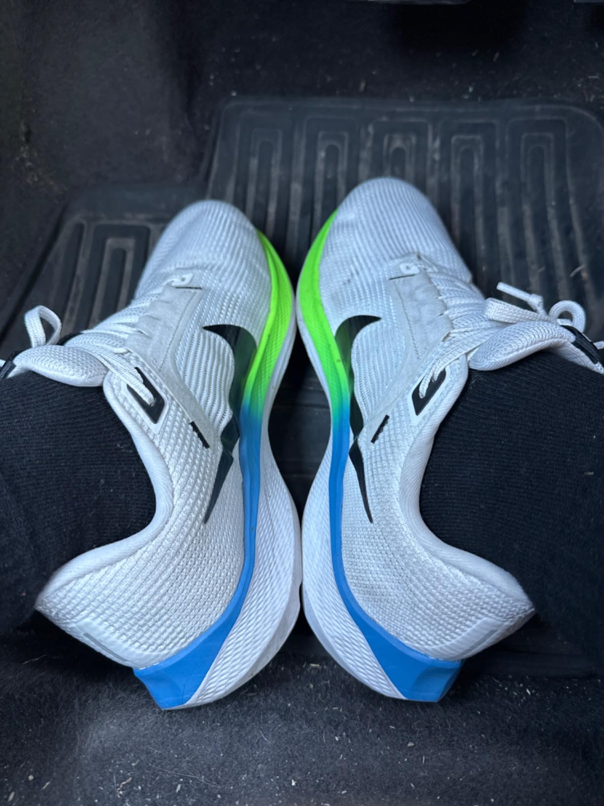 Nike Pegasus 40 Men's Road Running Shoes (DV3853-006, Platinum Tint/White/Green Strike/Black) Size 11 customer photo 2