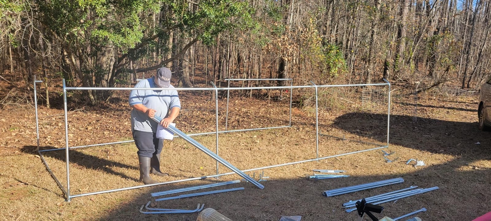 Quictent Large Metal Chicken Coop Run for 30+ Poultry w/Side Hardware Cloth | Waterproof Cover, Advanced Series Outdoor Walk-in Cage Hen Duck Rabbit Dog Pen Yard Farm House, 18x9x6.6FT customer photo 2