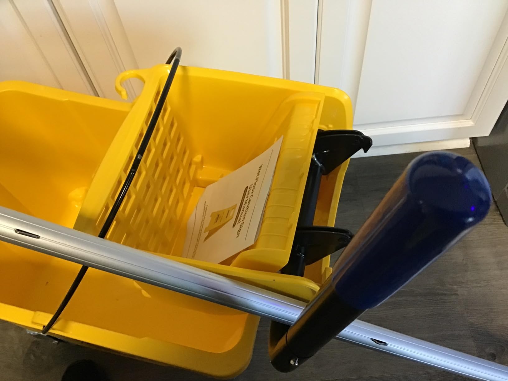 Midoneat Commercial Mop Bucket with Wringer on Wheels, 35 Quart, Yellow customer photo 1